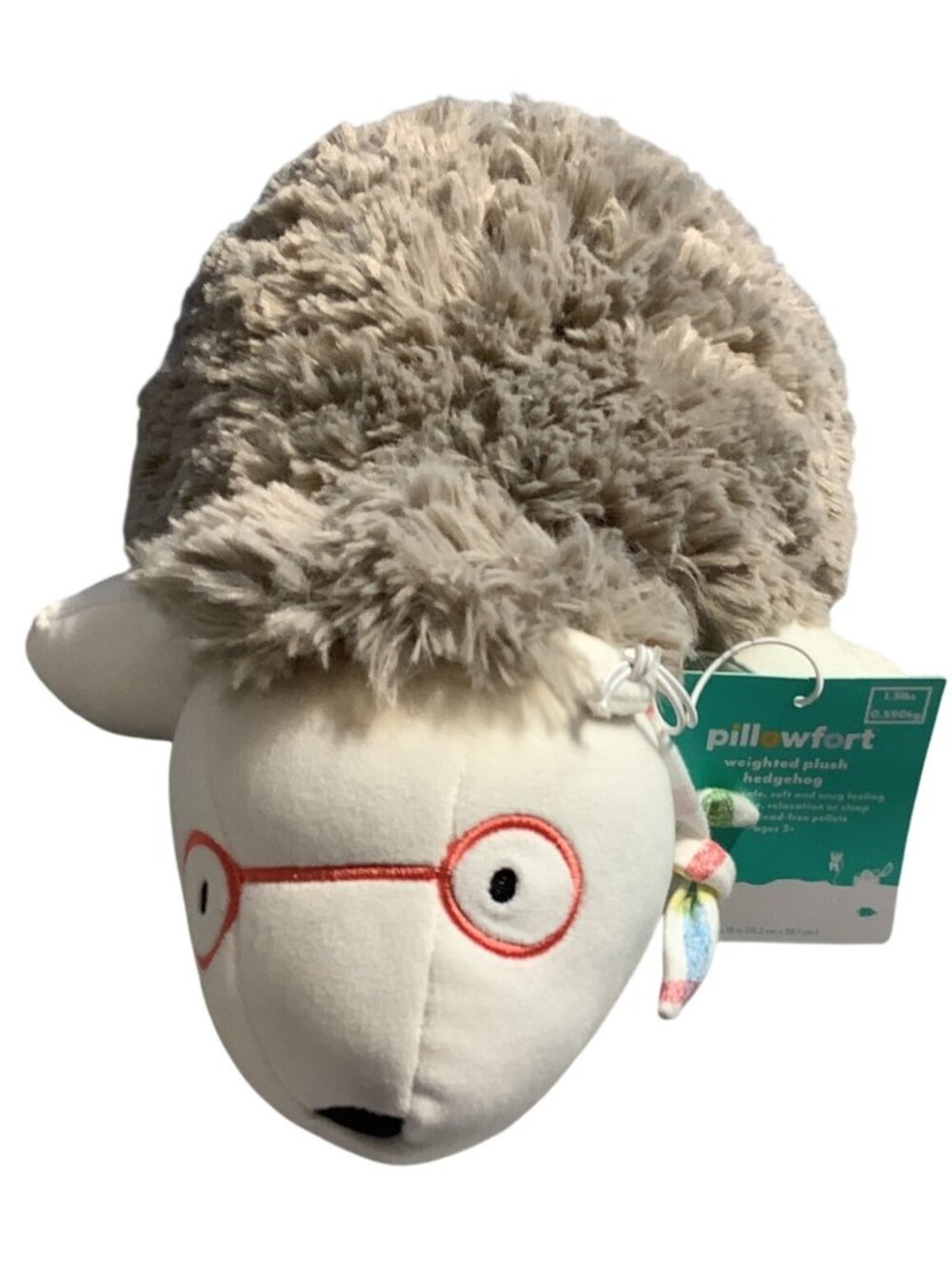 Hedgehog Weighted Plush Pillowfort Gray & White Stuffed Animal Anxiety Calming